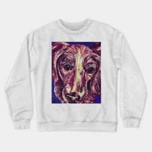 long haired dachsund Crewneck Sweatshirt